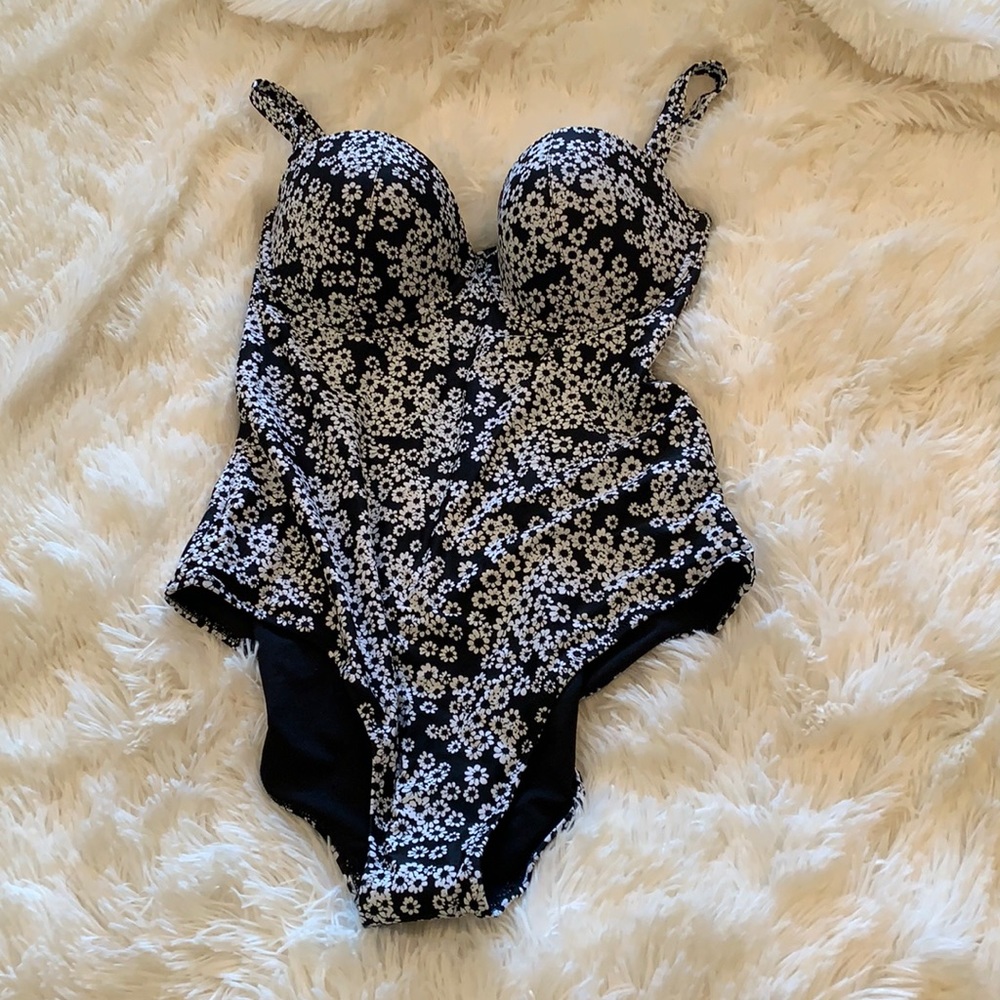 Old Navy Floral Bustier One-piece bathing suit